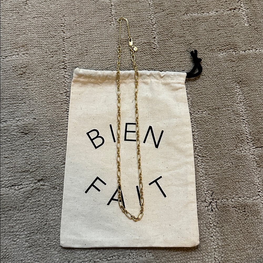 Madewell Gold Necklace with Pouch